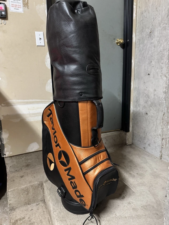 Bolsa de golfe vintage Taylor Made Burner Bubble 2 década de 1990 cobre/preto 6 vias - Imagem 2 de 3