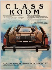 1982 Cougar Wagon Lincoln-Mercury Division V-6 Cars 1982 Vintage Print Ad