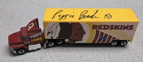 WASHINGTON REDSKINS MATCHBOX TRACTOR TRAILOR SIGNED BY REGGIE BROOKS AUTO
