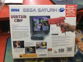Virtua Cop Sega Saturn with Stunner Arcade Gun Complete in Box CIB