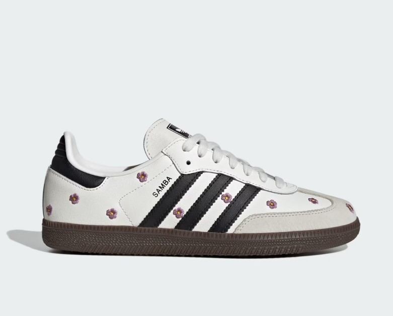 Size 7.5 - adidas Samba OG White Floral Embroidery W for sale