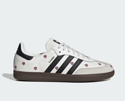 Size 7.5 - adidas Samba OG White Floral Embroidery W for sale