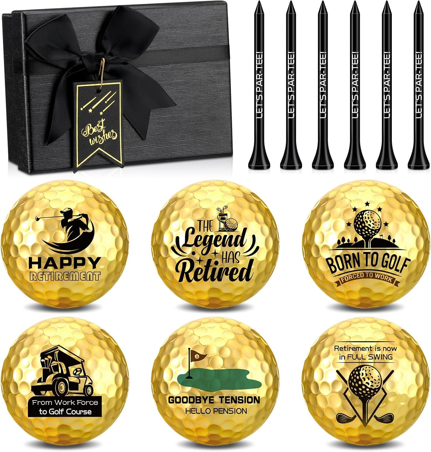 S Set With 6 Pack Golf Tees For Men Hu...