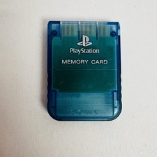 Official Sony PlayStation 1 PS1 Authentic Blue Memory Card PSOne, Tested Works