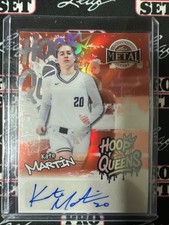 Kate Martin 2025 Leaf Metal Women of Sport Prismatic Red Hoop Queens Auto 6/7