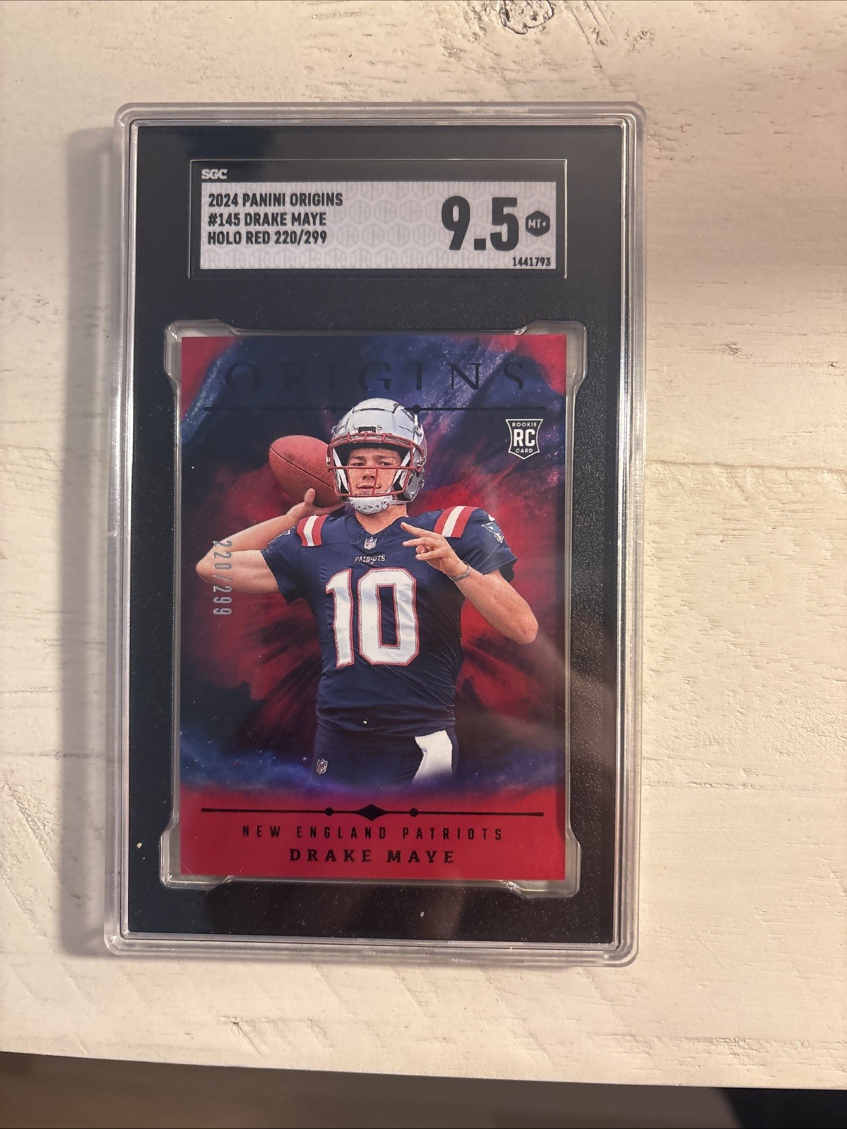 2024 Panini Origins - Rookies Drake Maye #145 Red /149 (RC) Colorblast MVP 🔥