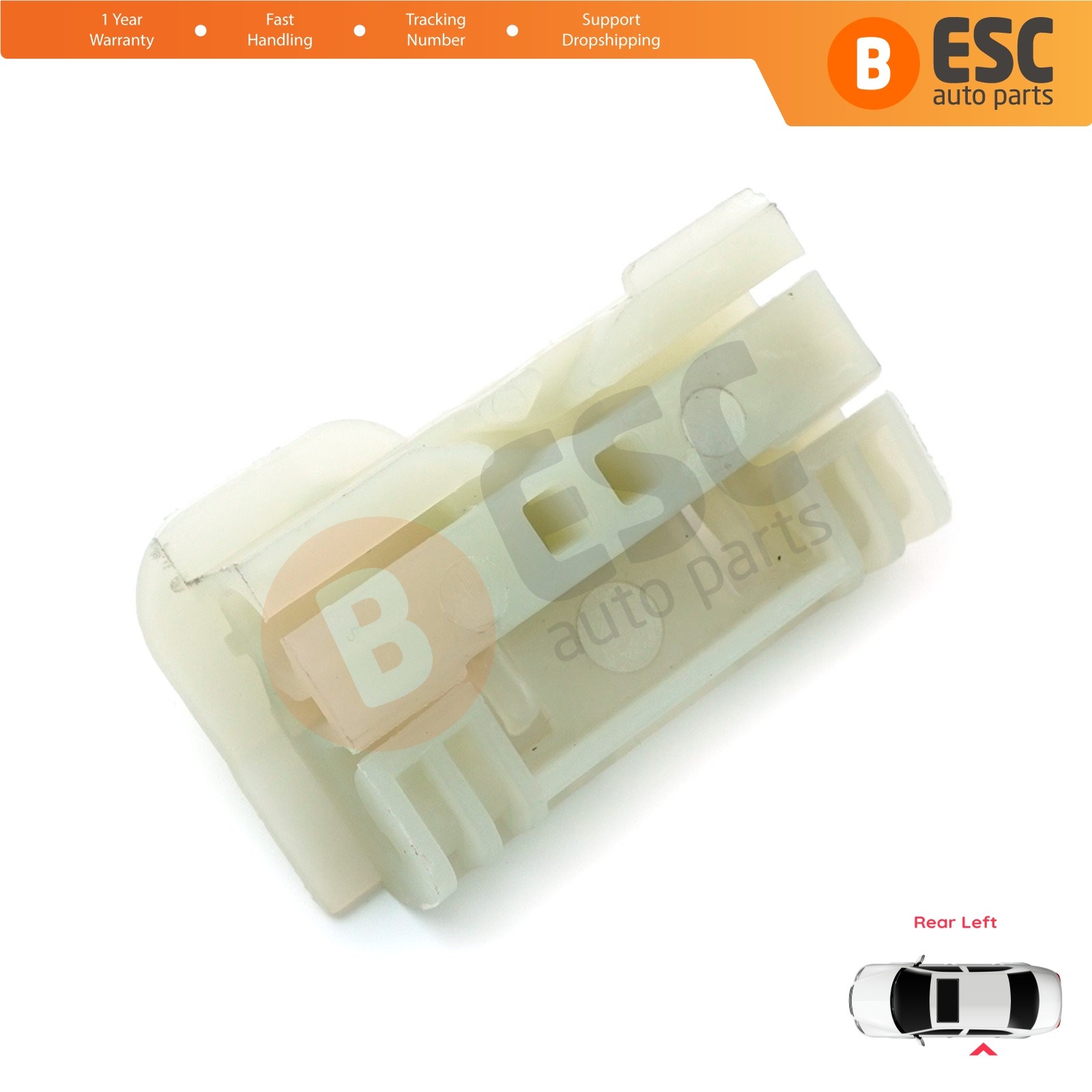 Window Regulator Clips Rear Left for Renault Clio 3 BR CR KR SR 2005-2014 5-Door