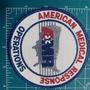 American Medical Response AMR Operations Embroidered Patch 4-Inch Round EMS 8A