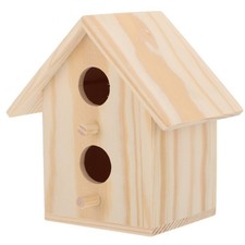 2 Pcs Bird Nest Wooden Parrot Breeding Box Cage Accessory Natural Wood