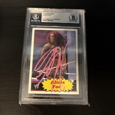 ALICIA FOX WWE AUTHENTIC HAND SIGNED AUTOGRAPHED CARD BECKETT