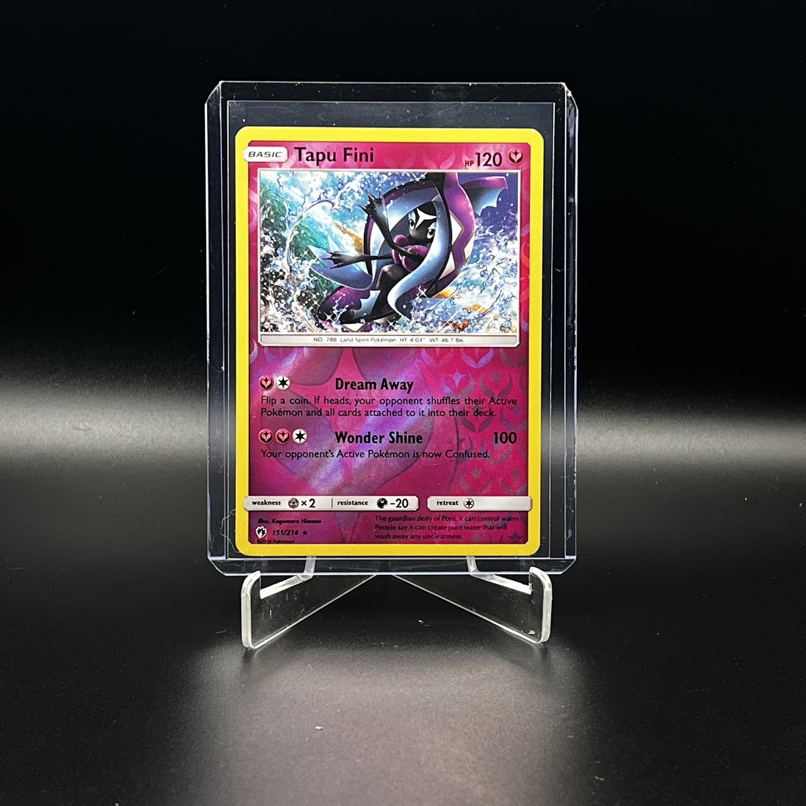 Pokémon TCG Tapu Fini Lost Thunder Reverse Holo Rare 151/214 Mint