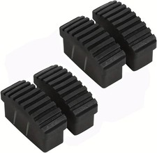 4-Pack Insert-Style Rubber Ladder Feet, Black Non-Slip Step Ladder Foot Pads,