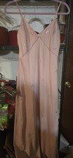 A New Day Pink Sleeveless Embellished Satin Maxi Dress Size XS