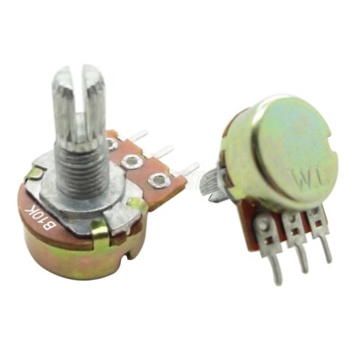 10 X B10K 10K Ohm Linear Taper Rotary Potentiometer Panel Pot 15mm ...