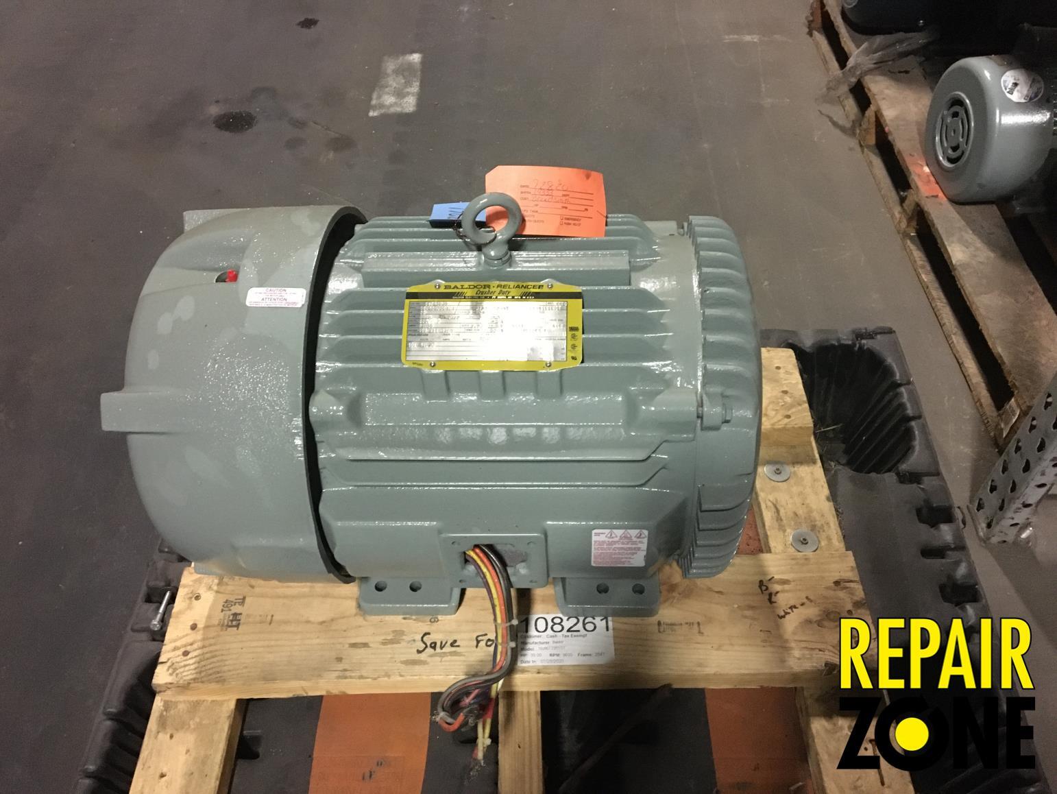 30 HP 1800 RPM 286T FR BALDOR 3 PHASE MOTOR *LIQUIDATION* ROTARY PHASE