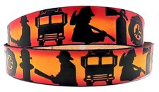 FIRE DEPT FIRE FIGHTER EMBOSSED GENUINE COWHIDE LEATHER BELT USA MADE