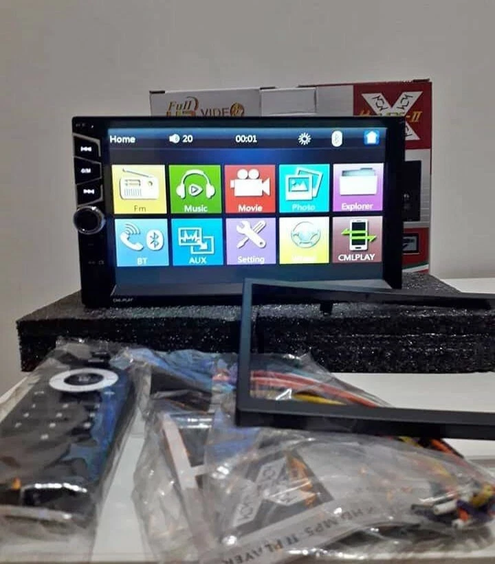 Stereo autoradio 2 din 7 pollici touch screen bluetooth aux usb sd 7020 - Immagine 3 di 4