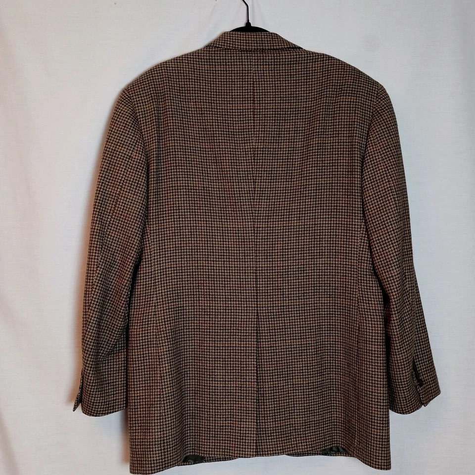 Jos A Bank 100% Men's Cashmere Houndstooth Sports coat/Blazer "Kent" Size 41R - Imagem 2 de 4