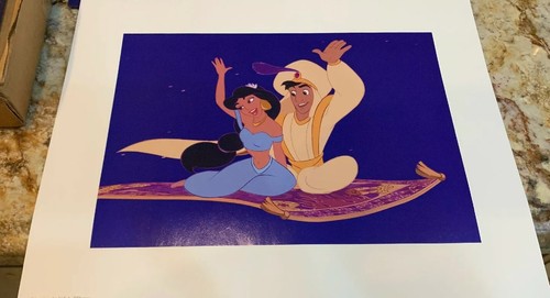 Aladdin Platinum Editions DVDs VHS Classic Walt Disney And 4 Lithographs - Picture 5 of 12