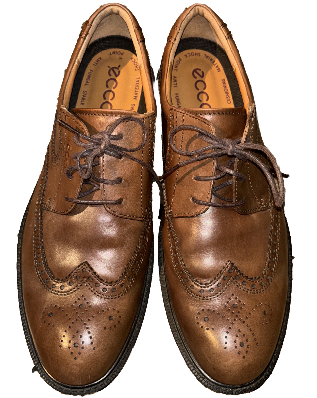 SAOLA Scarpe eleganti da uomo ECCO in vera pelle taglia 47 alare Brogue Derby