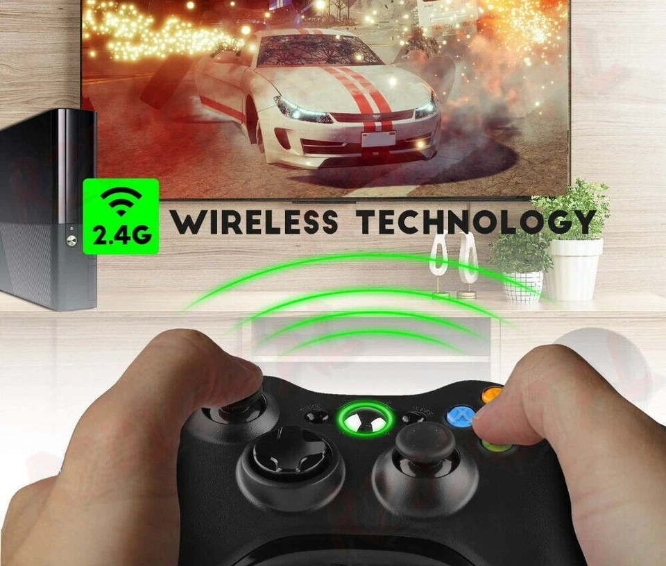 Controller Xbox Wireless Joystick Gamepad Compatibile XBOX 360 Vibrazione Analog - Immagine 4 di 4