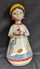 Large Vintage Tonala Pottery Girl 11" Tall