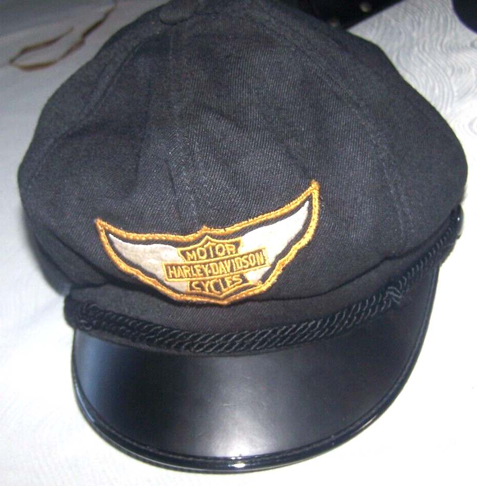 Harley Davidson Vintage Logo Motorcycle Cotton Captains Hat Size