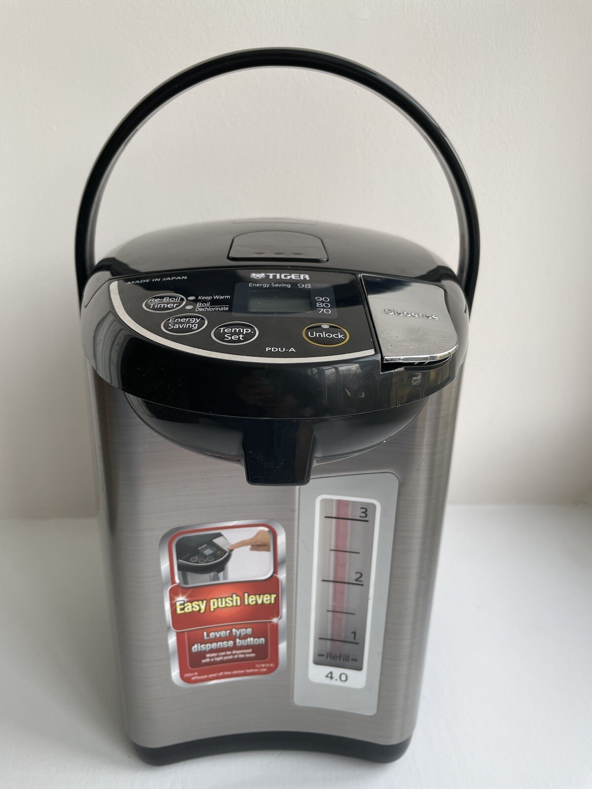 Tiger Made in Japan Therm Hot Water Dispenser Instant Boil Kettle