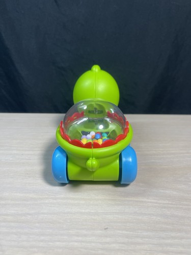 Fisher Price Poppity Pop Turtle Rattle Toy Roll and Pop Green and Blue Colors - Picture 3 of 7