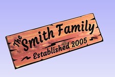 Personalized Custom Carved Cedar Wood Sign - Last Name Rustic Plaque Home Decor