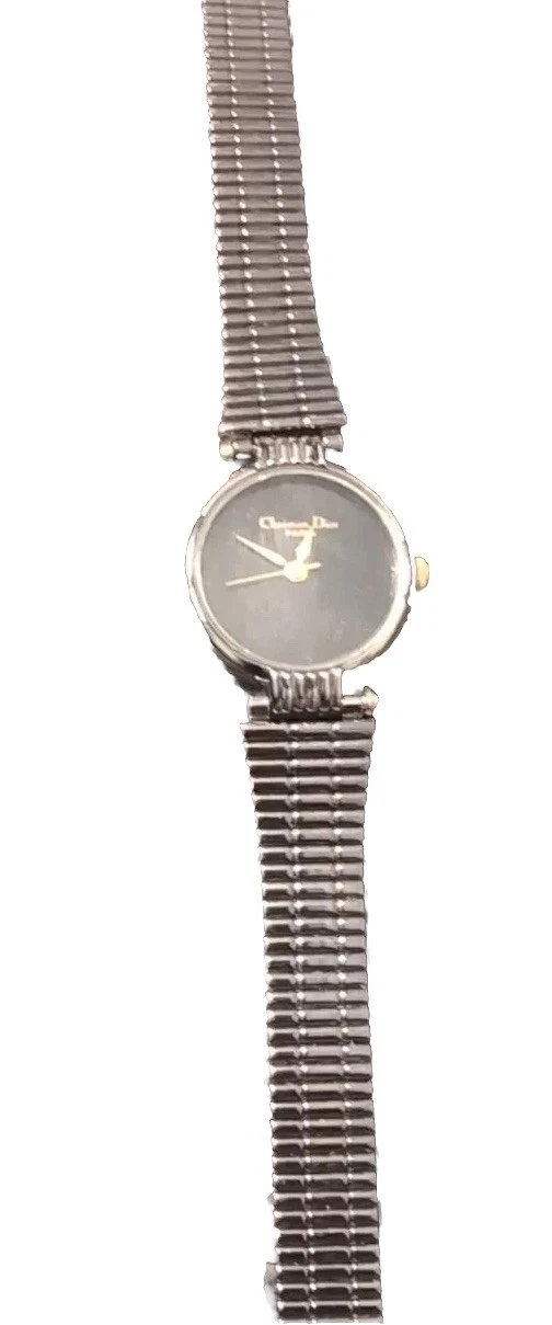 MONTRE FEMME VINTAGE NOIRE CHRÉTIENNE DIOR BAGHEERA TRES JOLIE