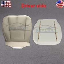 Driver Bottom Leather Seat Cover And Foam Cushion For 07-14 Chevy Sierra 2500HD