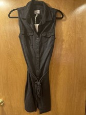 Black Denim Dress With Pockets