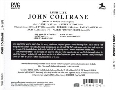 JOHN COLTRANE - LUSH LIFE [REMASTER] NEUE CD