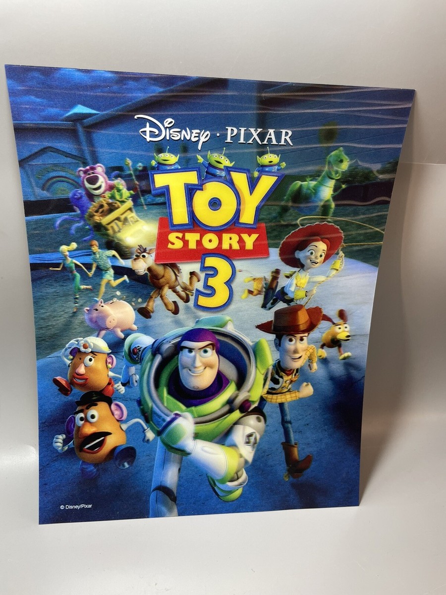 Disney Pixar Toy Story 3 3D Lithograph Poster Approx 11