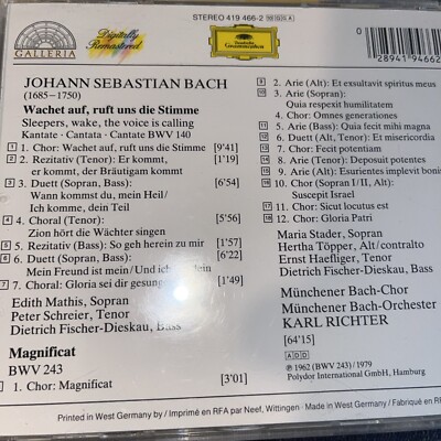バッハBach／Magnificat Amazon.com: Bach: Wachet Auf, Ruft uns die Stimme/Magnificat