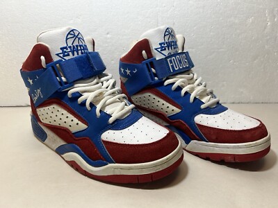 Patrick Ewing Focus Red White Blue Flag Hi-Top Mens 10 1EW90137-616 B Ball  Shoes