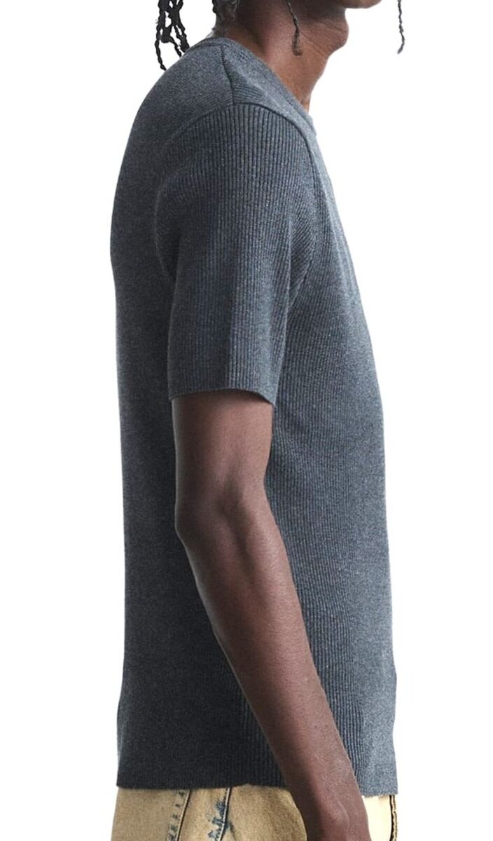 【COSYHARU】Muscle Fit Raglan Ribbed Knit ZARA 'Muscle Fit Knit Ribbed' Men's Designer Short Sleeve T
