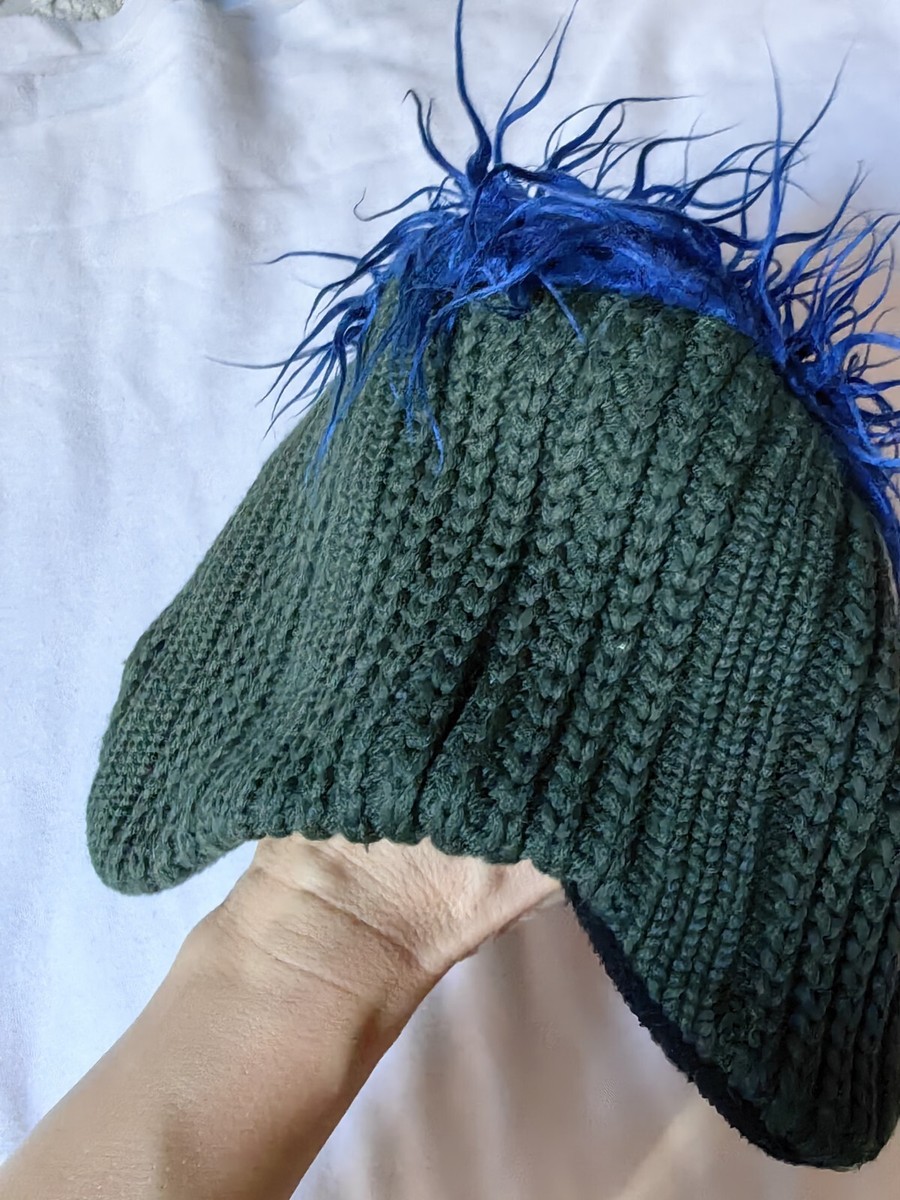 Eisbar| Winter Ski Snow Furry Hat Size 55 Green Beanie Hair Fleece
