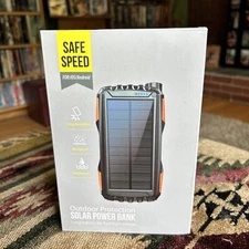 New 20000mAh Portable Solar Power Bank, 1 Piece Dual USB Output Port Free Ship!!