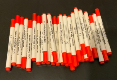 Dylon Stoff Malstift mit Pinsel wie Neu im Karton ROT Farbe - x 30 Stck.
