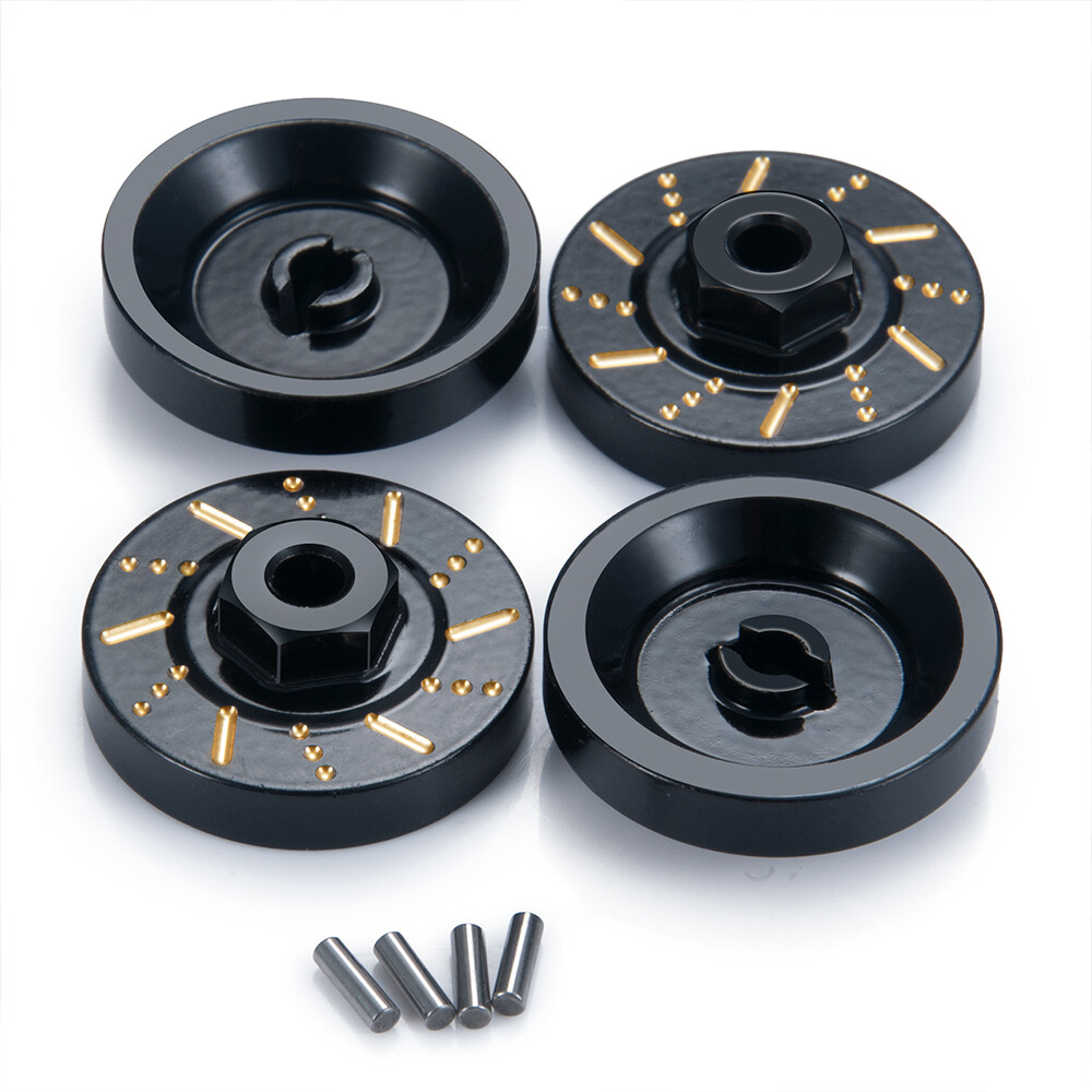 Brass Steering Knuckles Hex Adapters Counterweight For 1/24 Axial SCX24 RC Car