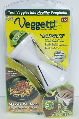 New Sealed VEGGETTI Spiral Vegetable Cutter Makes Veggie Pasta Spaghetti Twist