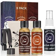 Deviser Guitar Cleaning,All IN ONE Kit,fretboard Lemon oil,Polish,Guitar Stri...