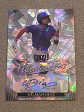 WILMAN DIAZ 2021 Leaf Metal Future Stars Silver Crystals AUTOGRAPH L.A. DODGERS
