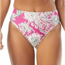 Carmen Marc Valvo MULTI Printed Reversible Bikini Swim Bottom Multi Size L NWT