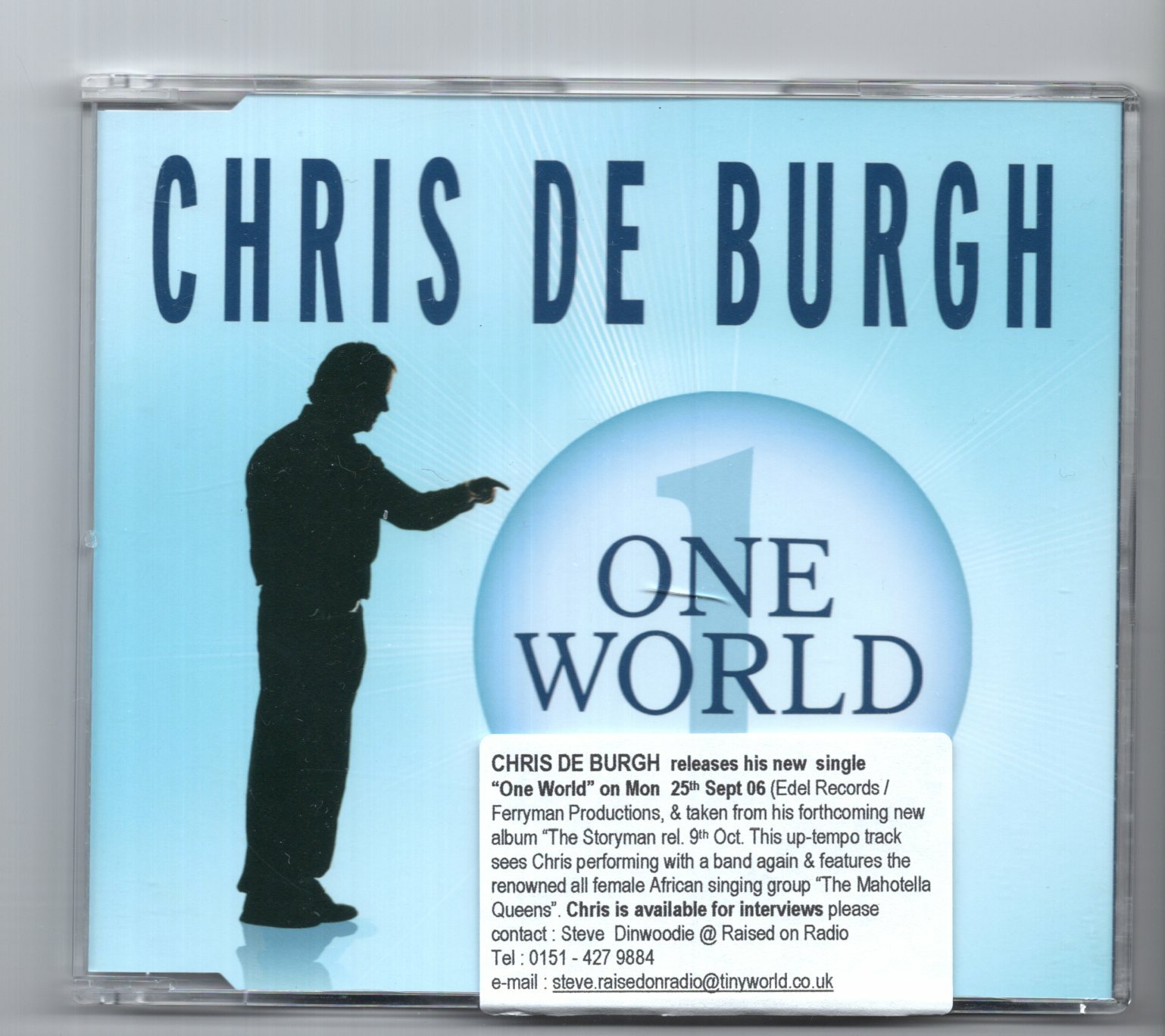(IY520) Chris De Burgh, One World - 2006 CD