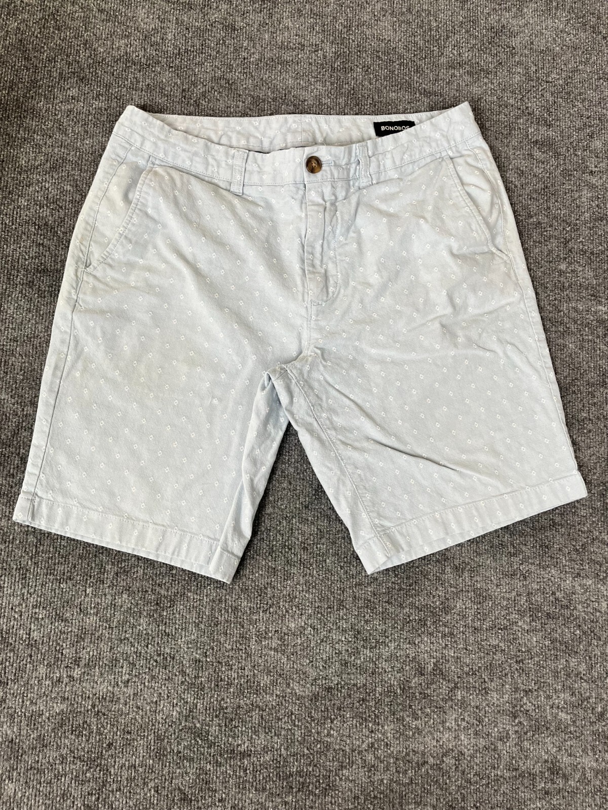 Bonobos Light Blue Geometric Pattern Chini Short … - image 1