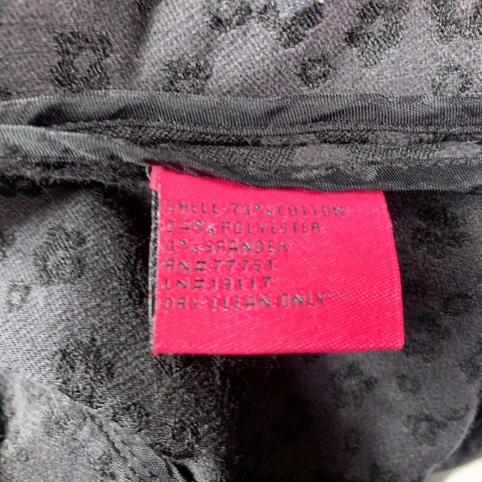 Chaqueta con botones BETSEY JOHNSON patrón de flores corsé espalda negra para mujer talla 2 Foto 4 de 4