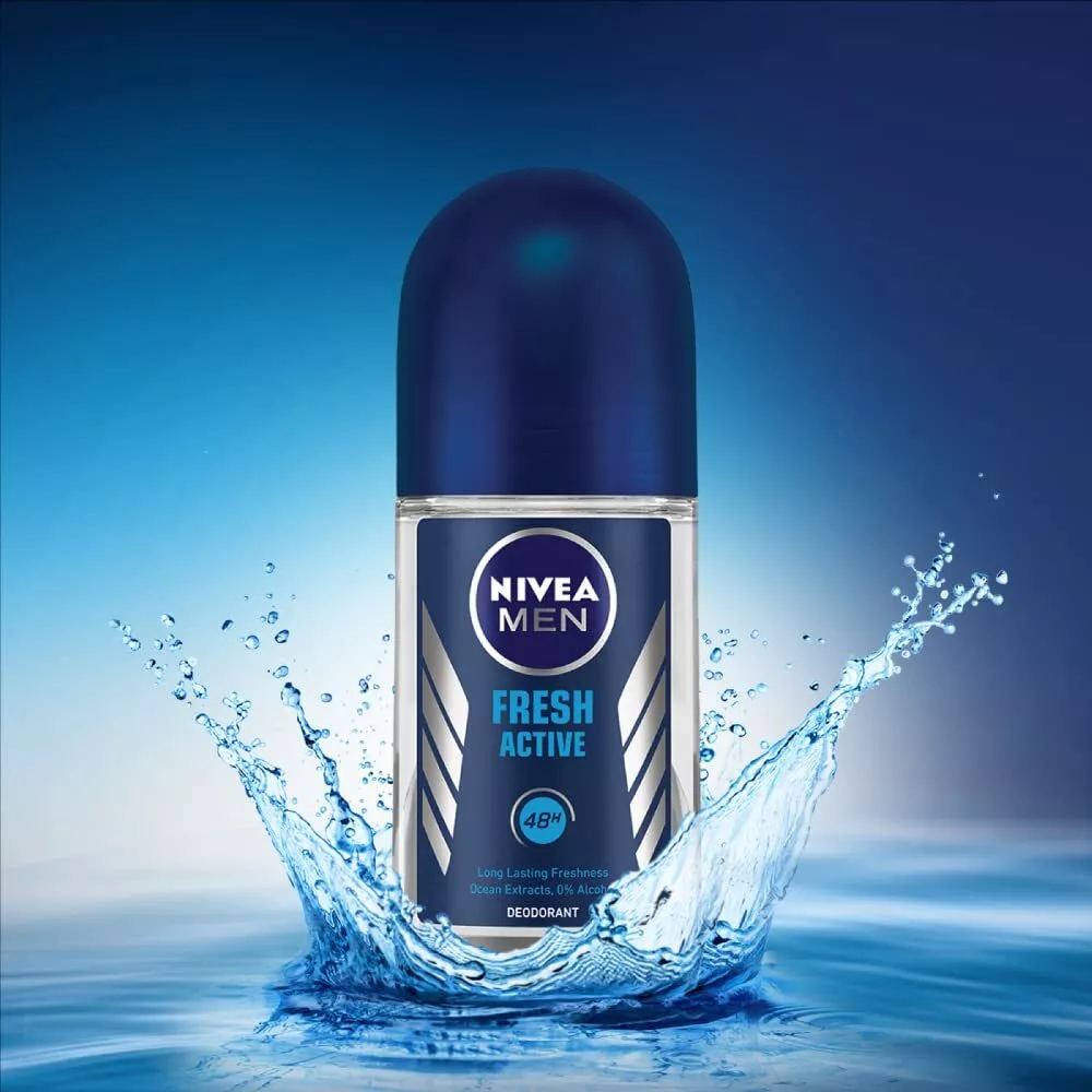 Nivea Fresh Active Deodorant Roll On For Men 50 ml Pack of 2